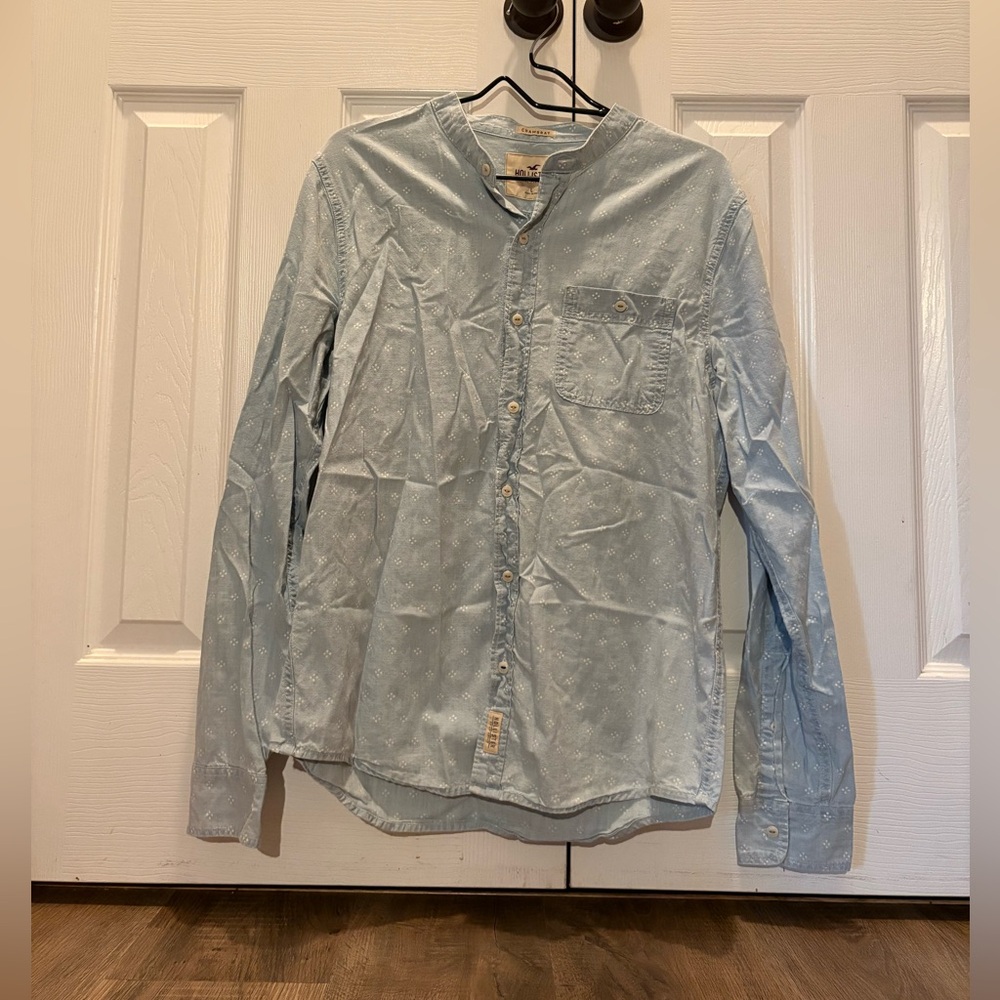 Hollister Sky Blue Patterned Shirt
